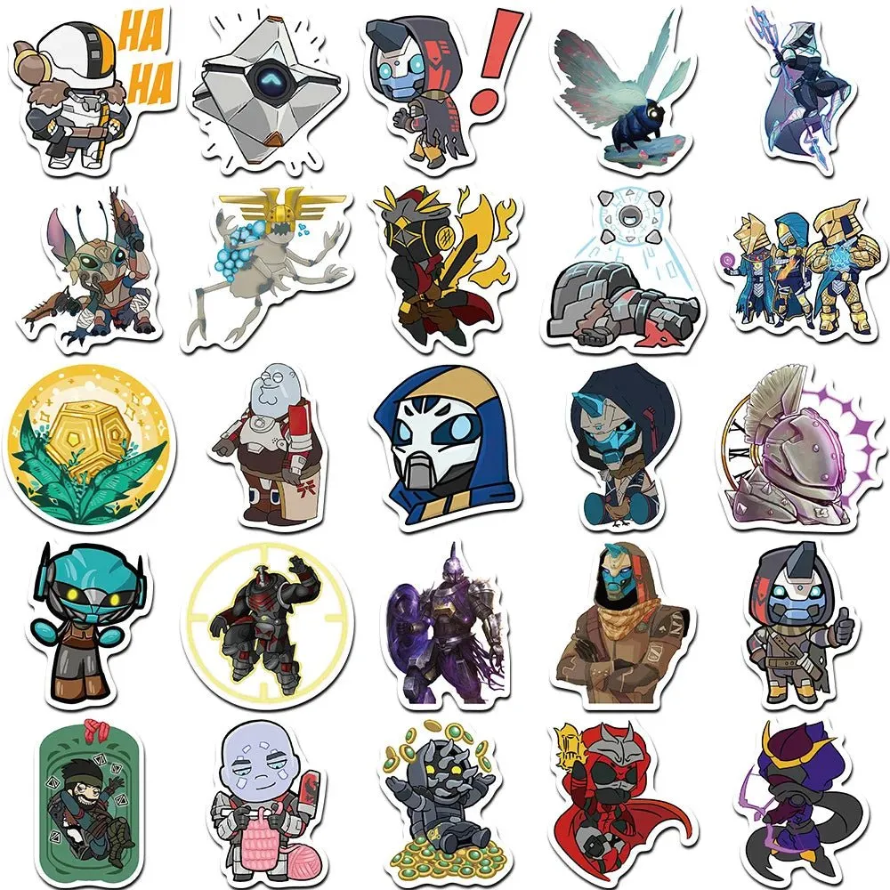 10/30/50pcs Popular Cartoon Game Destiny 2 Stickers Laptop, Luggage, Car, Fridge, Vinyl Decals