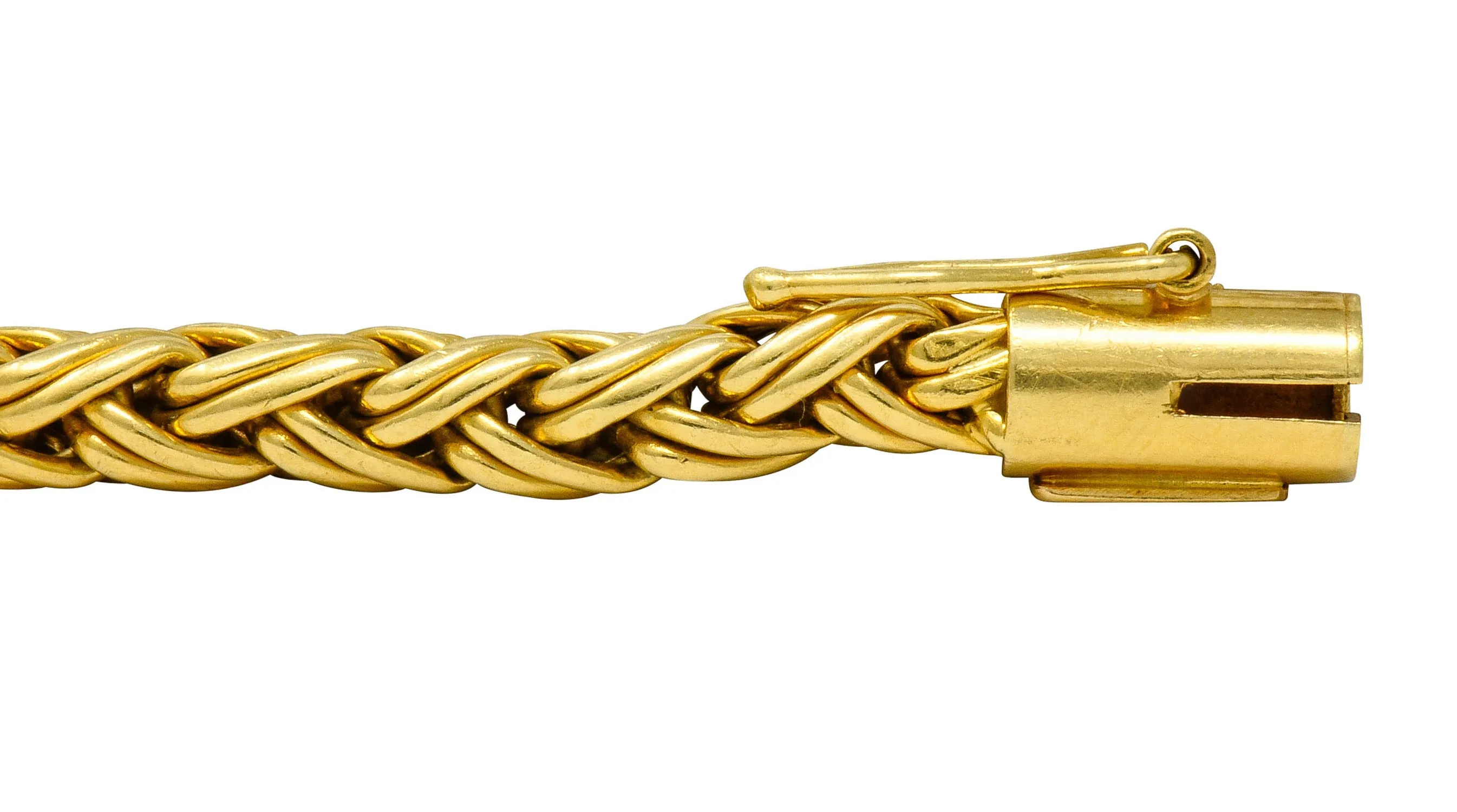 1980's Tiffany & Co. Vintage 18 Karat Gold Wheat Chain Bracelet