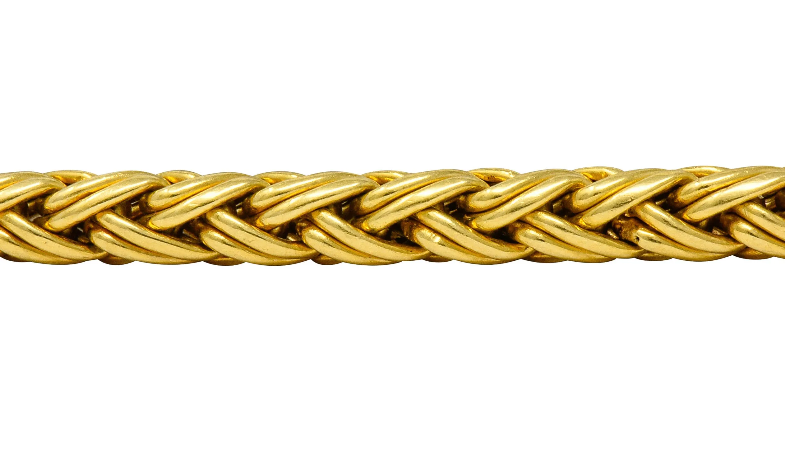 1980's Tiffany & Co. Vintage 18 Karat Gold Wheat Chain Bracelet