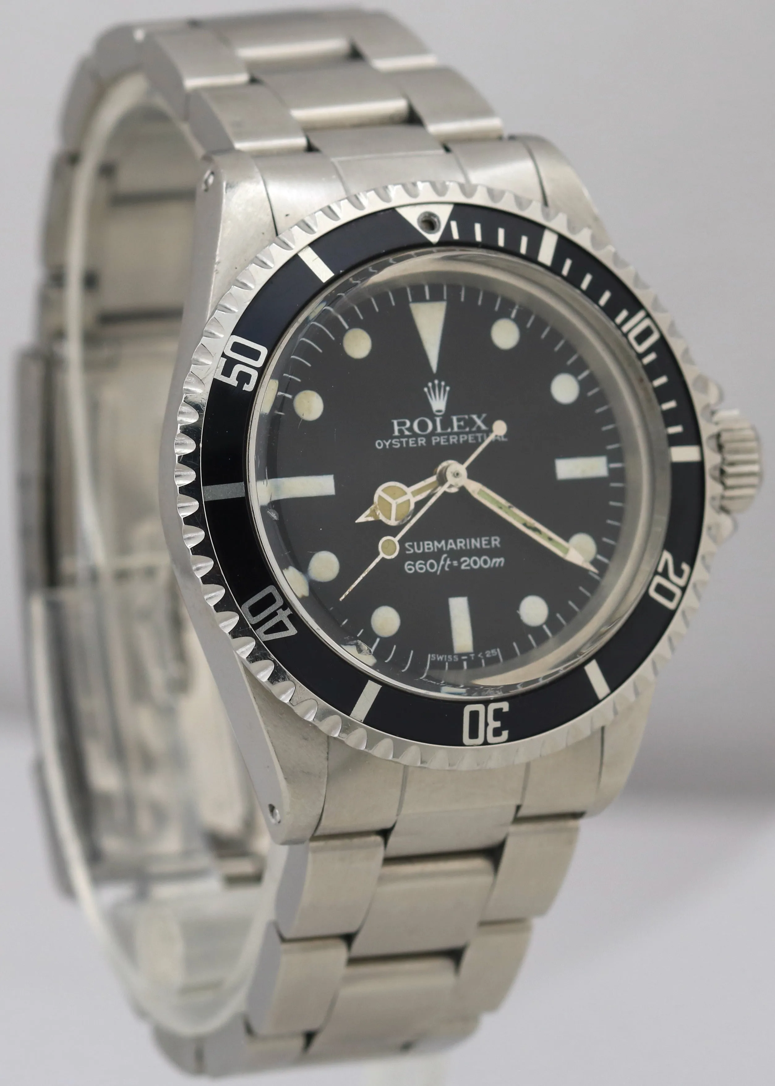 1982 Rolex Submariner Black 40mm Stainless Steel Automatic Oyster Watch 5513