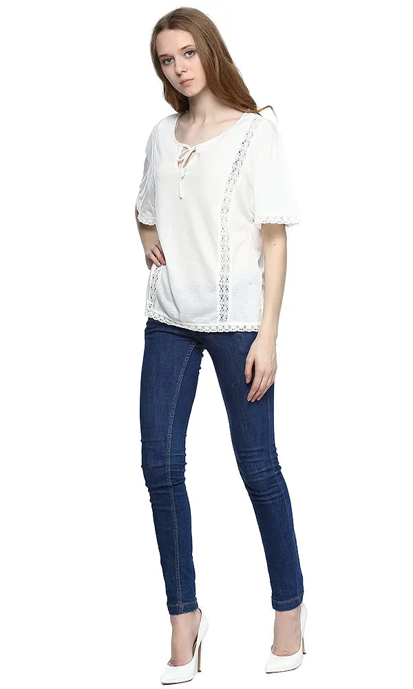 39305 Batwing Top - White