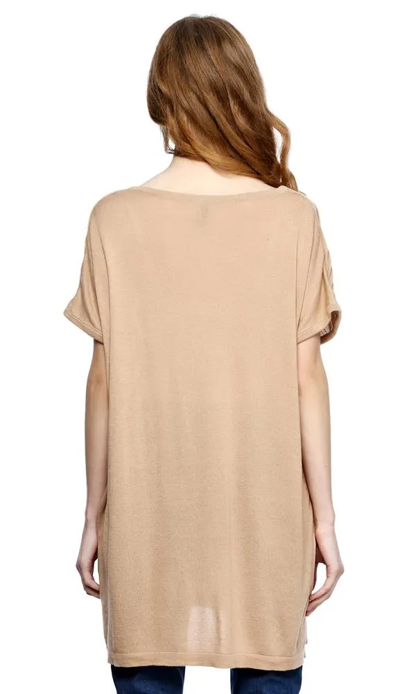 39776 Open Work Top - Beige