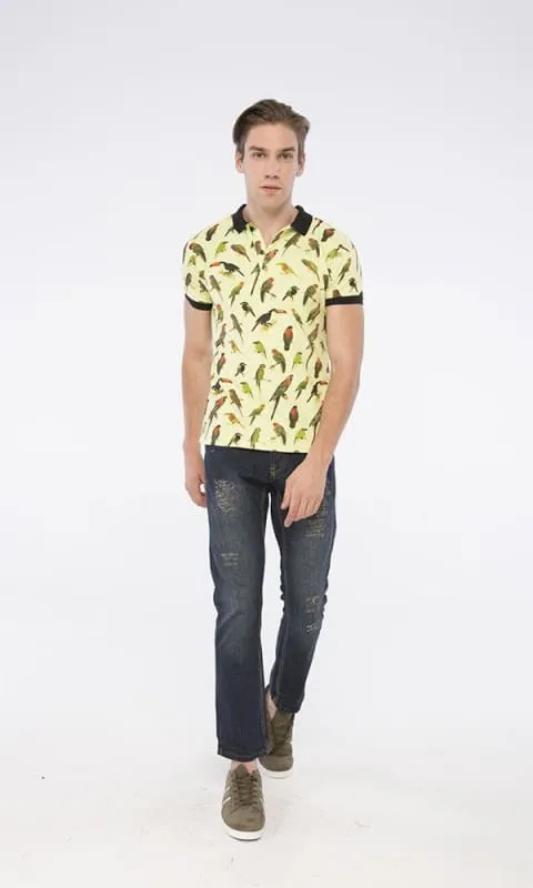 39984 Printed Polo Shirt - Green