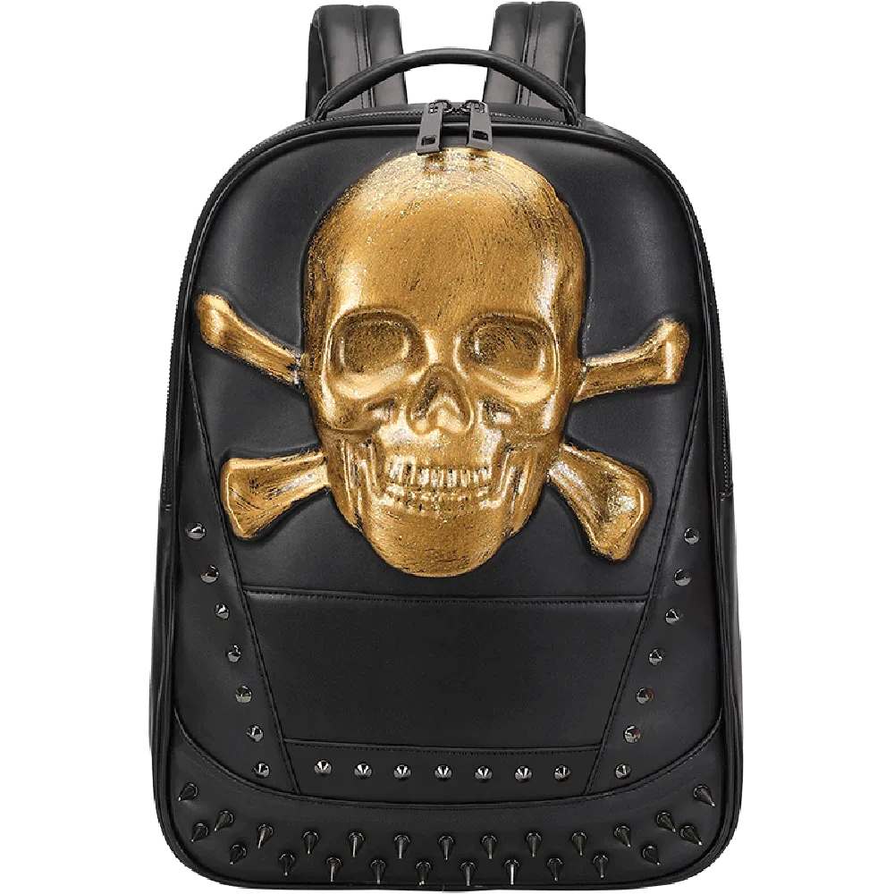 3D Skull Backpack, 3D Smile Pirate Skull And Crossbones