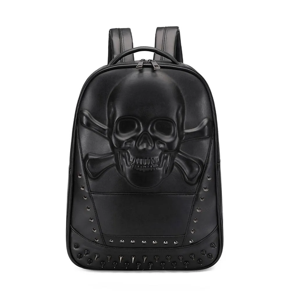 3D Skull Backpack, 3D Smile Pirate Skull And Crossbones