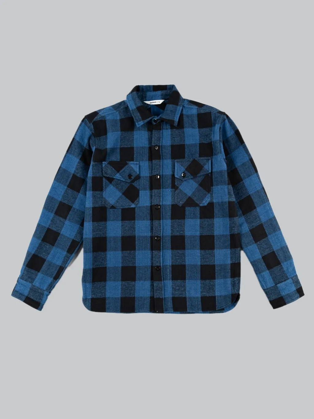 3sixteen Crosscut Flannel Indigo Buffalo Plaid