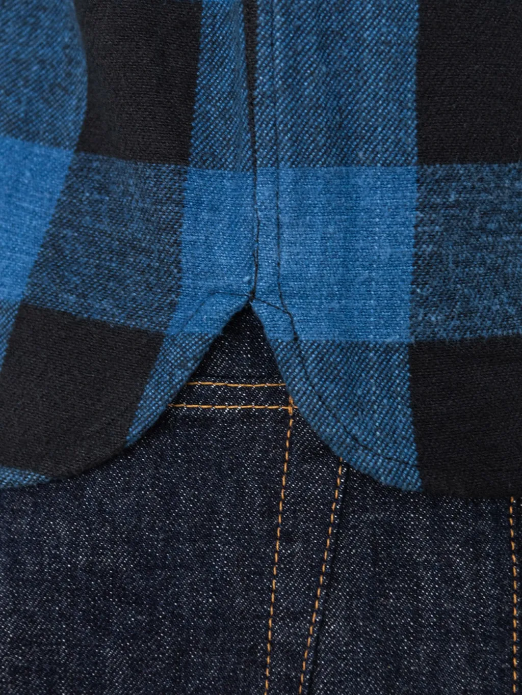 3sixteen Crosscut Flannel Indigo Buffalo Plaid