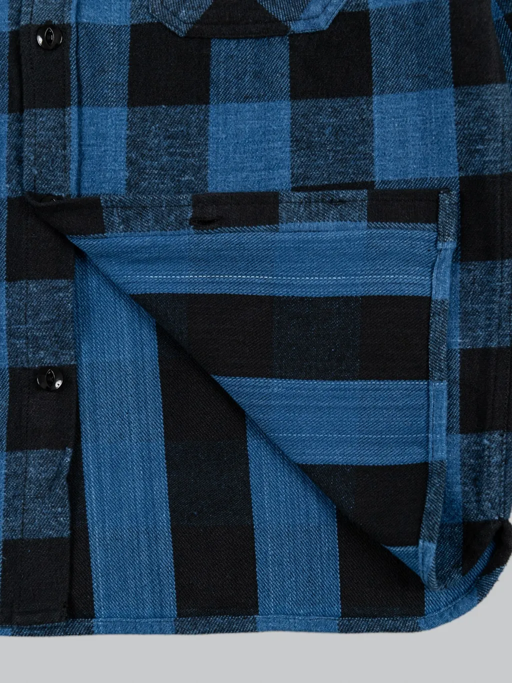 3sixteen Crosscut Flannel Indigo Buffalo Plaid