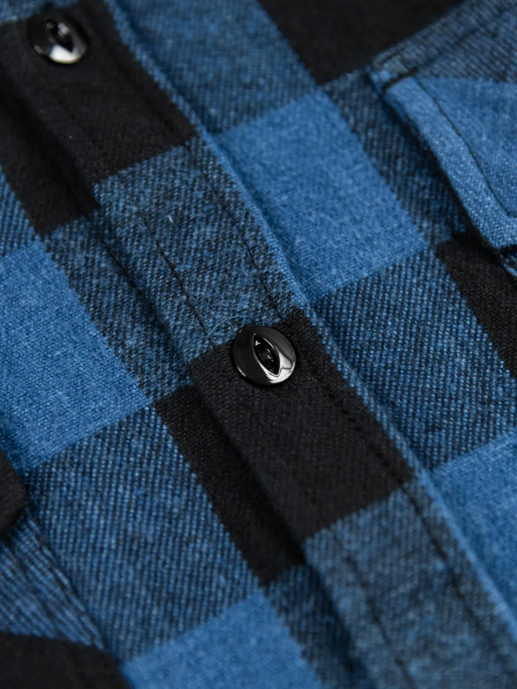 3sixteen Crosscut Flannel Indigo Buffalo Plaid