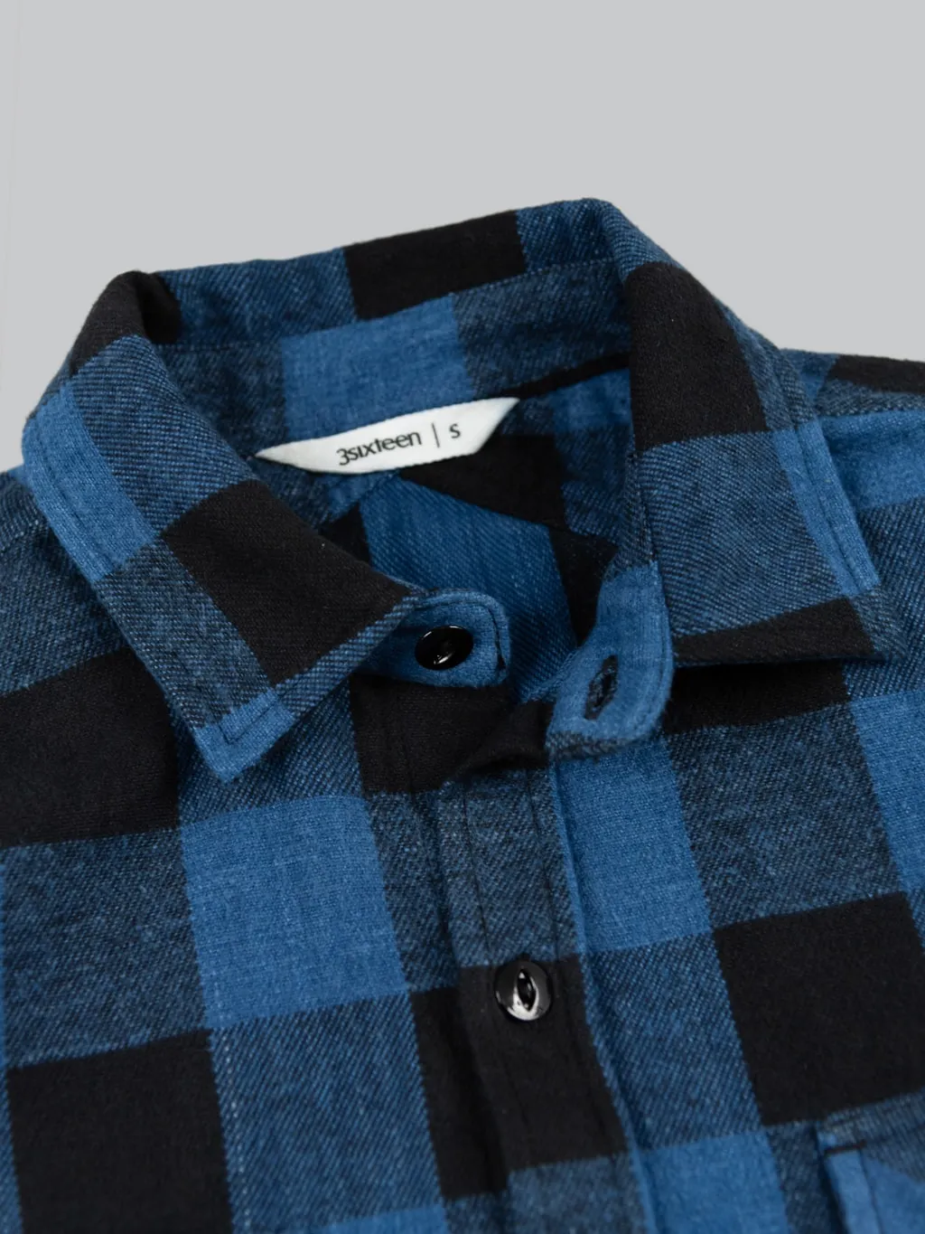 3sixteen Crosscut Flannel Indigo Buffalo Plaid