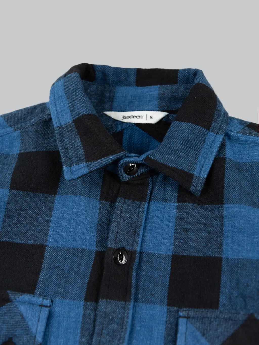 3sixteen Crosscut Flannel Indigo Buffalo Plaid