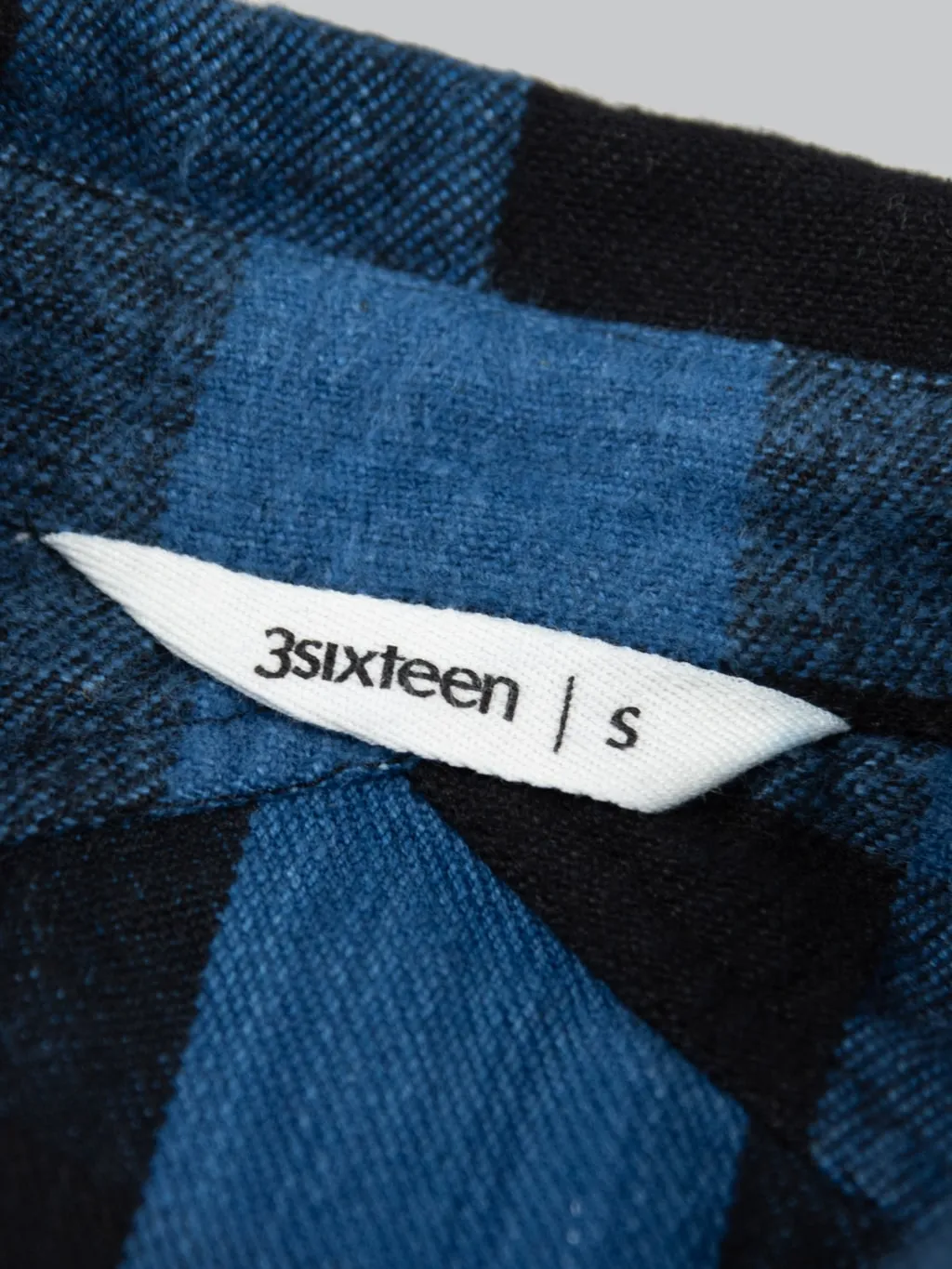 3sixteen Crosscut Flannel Indigo Buffalo Plaid