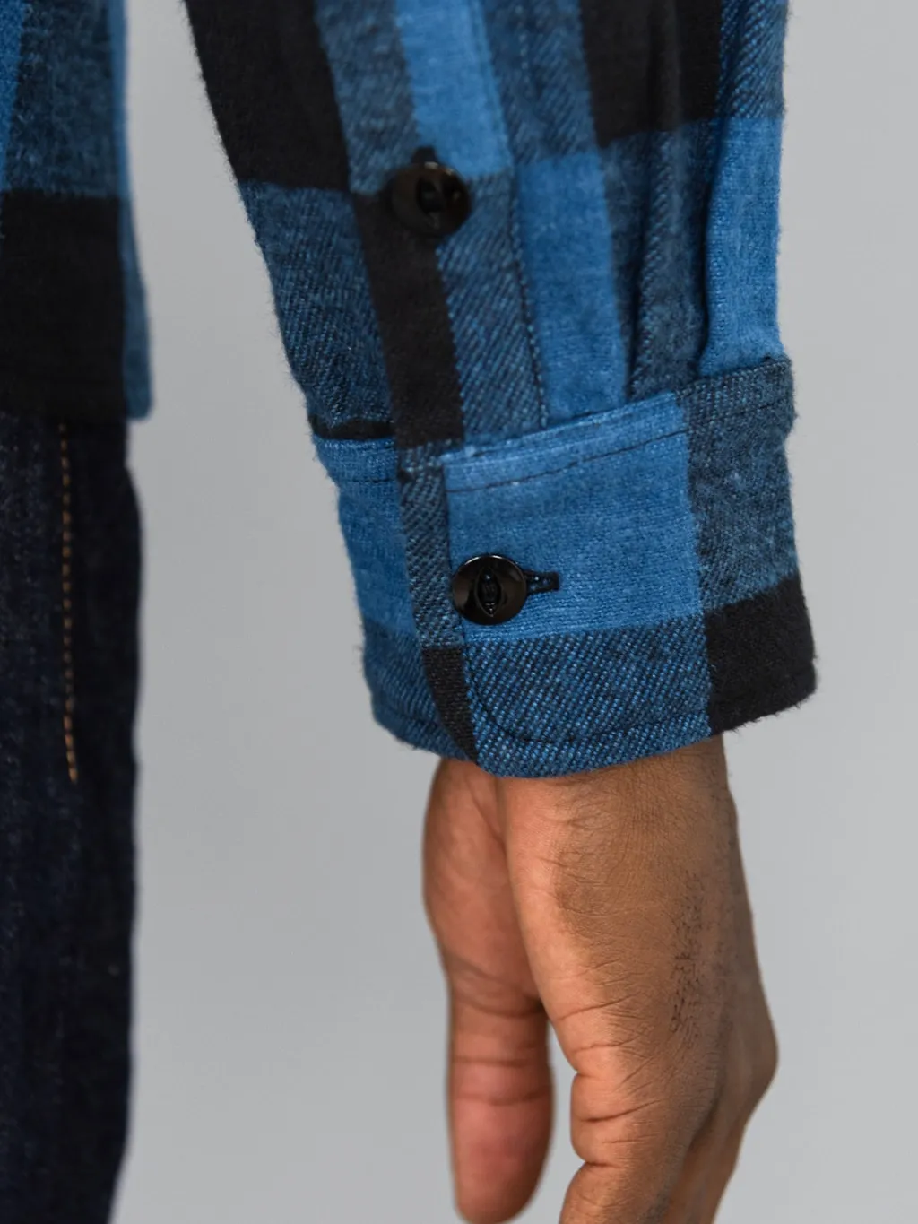 3sixteen Crosscut Flannel Indigo Buffalo Plaid