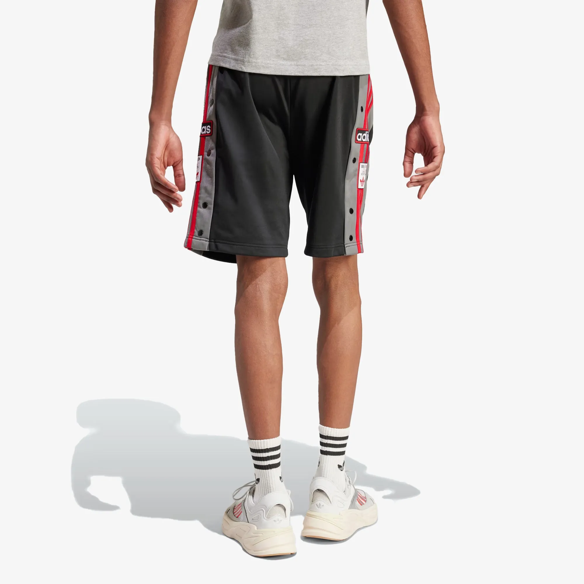 ADIDAS ORIGINALS | ADICOLOR ADIBREAK SHORTS { BLACK/GREY FOUR/BETTER SCARLET