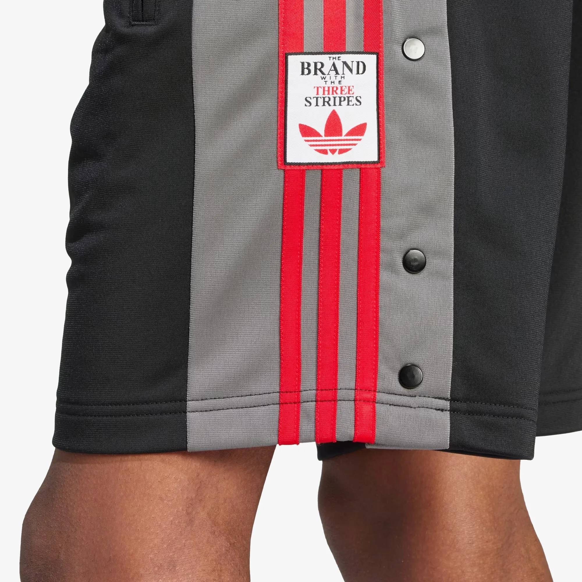 ADIDAS ORIGINALS | ADICOLOR ADIBREAK SHORTS { BLACK/GREY FOUR/BETTER SCARLET