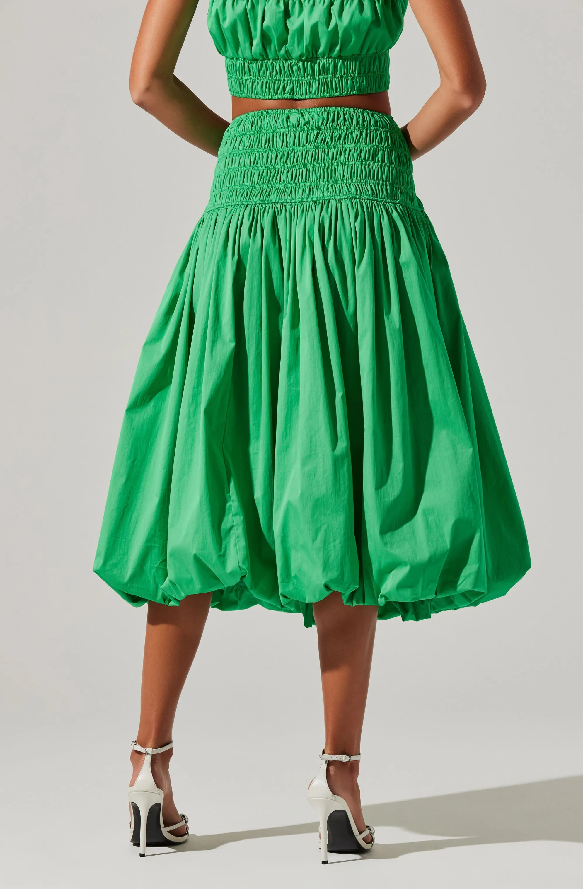 Alani Bubble Hem Midi Skirt