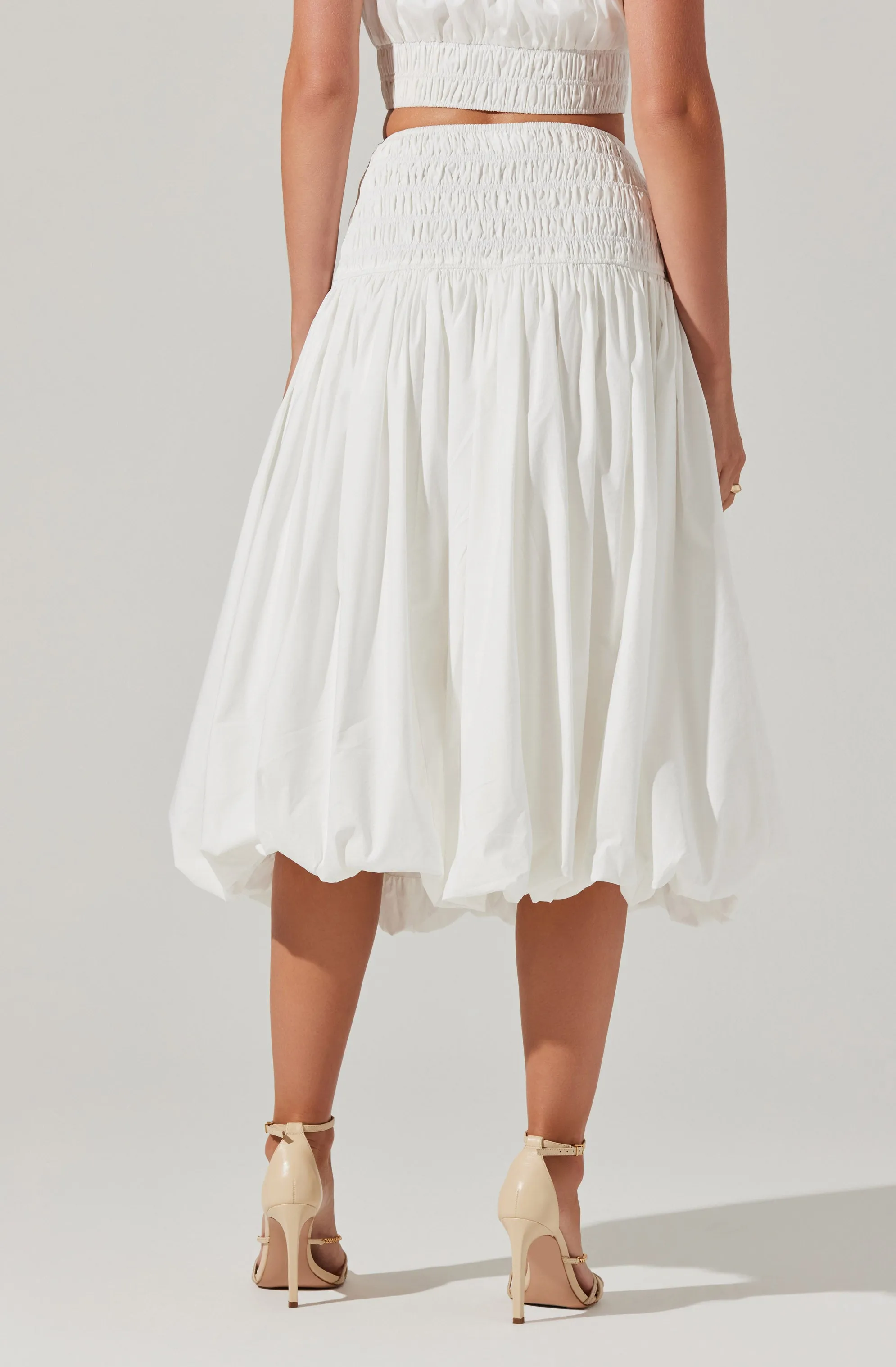 Alani Bubble Hem Midi Skirt