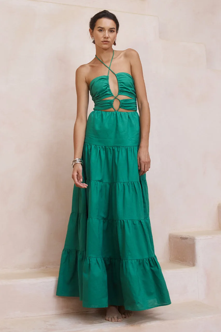 ALYSIA MAXI DRESS - EMERALD