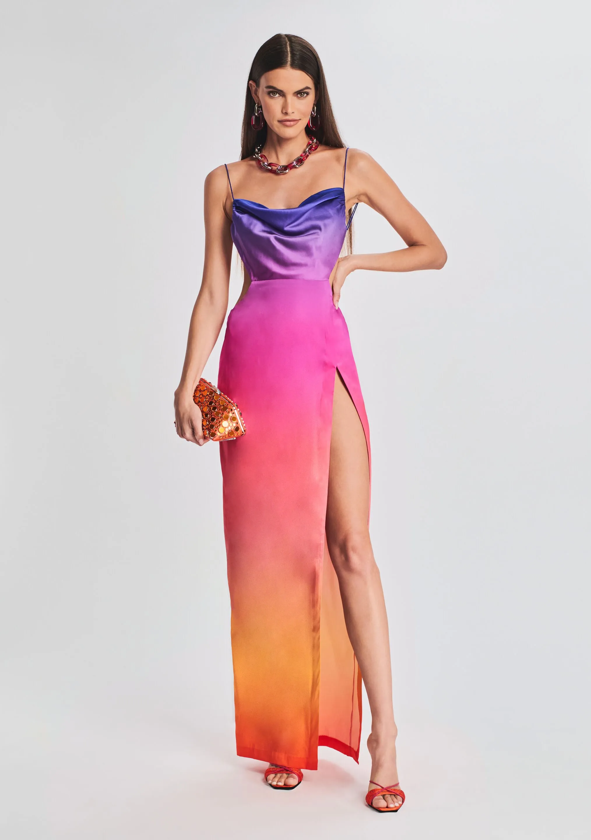 Alyssa Ombre Silk Dress