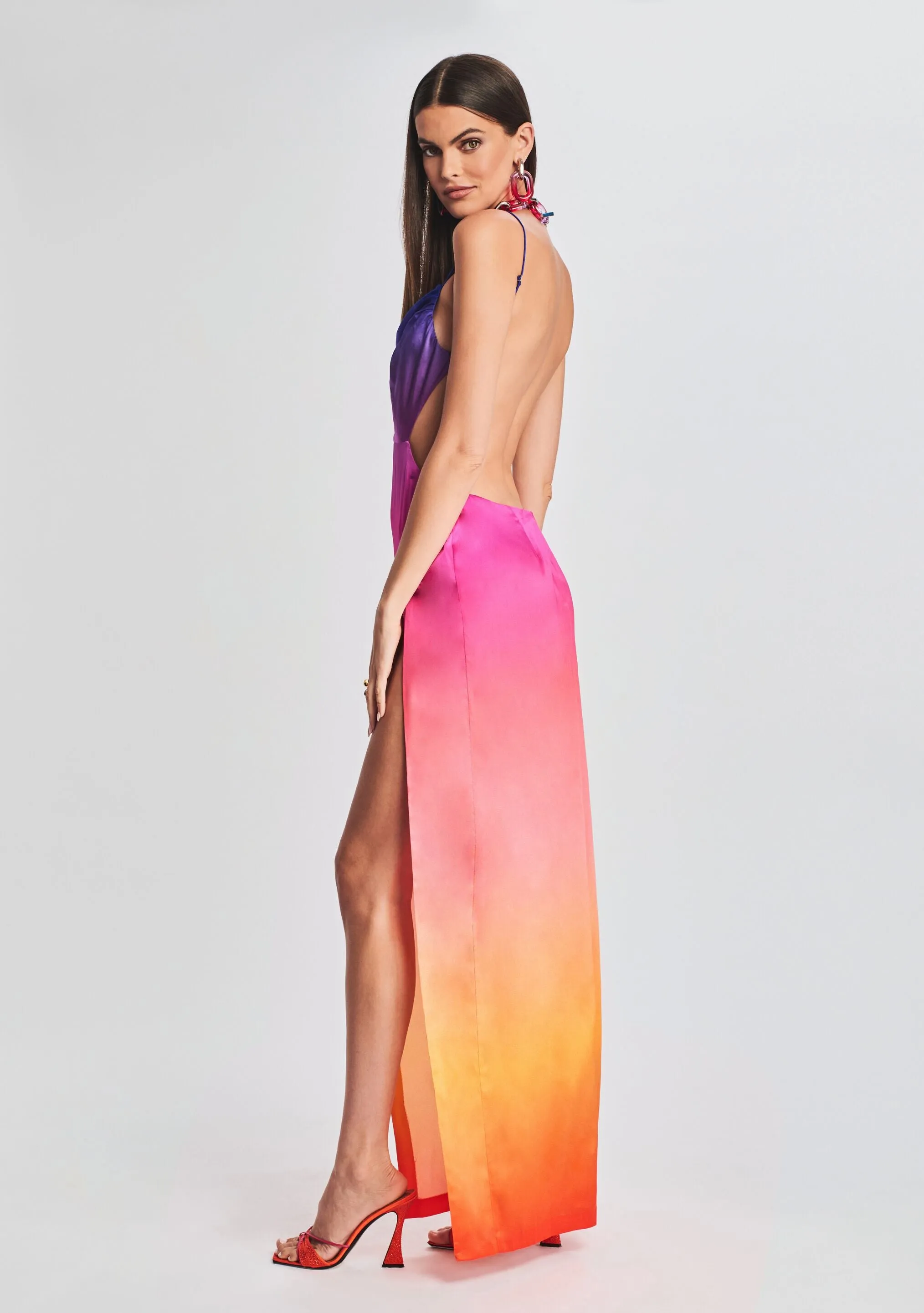 Alyssa Ombre Silk Dress