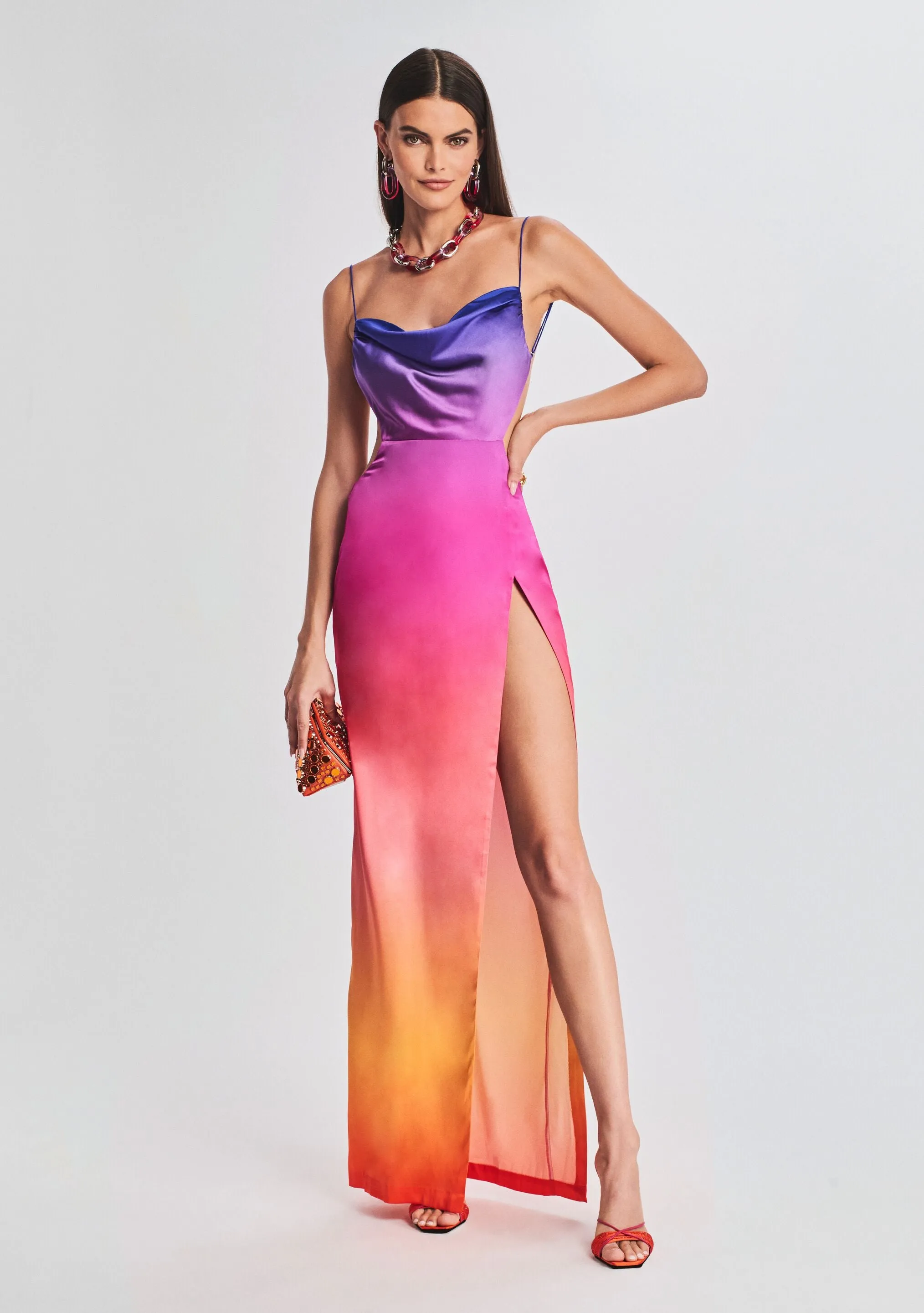 Alyssa Ombre Silk Dress