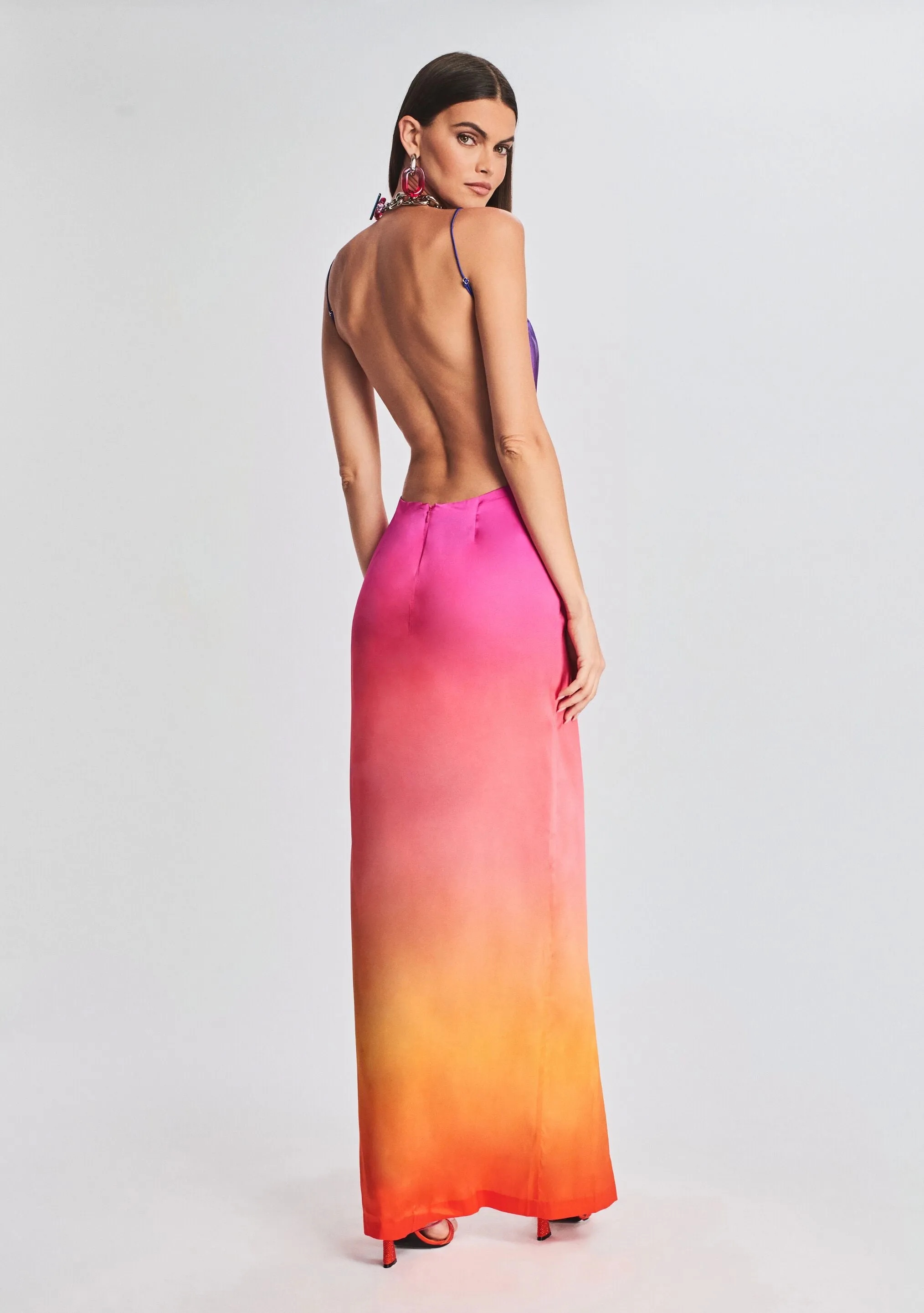 Alyssa Ombre Silk Dress