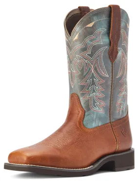 Ariat 10042420 Womens Delilah Square Toe Western Boots Spiced Cider