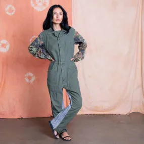 Army   Selvedge Denim Reworked Jumpsuit