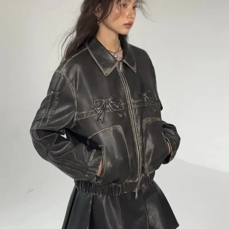 Babydoll Pleather Moto Jacket