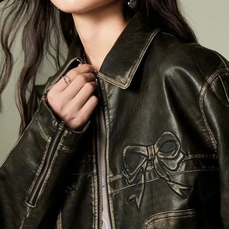 Babydoll Pleather Moto Jacket