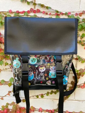 Backpack/ Shoulder Bag - Sugar Skull Cats