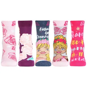 Barbie Socks For Girls -Pack Of 5