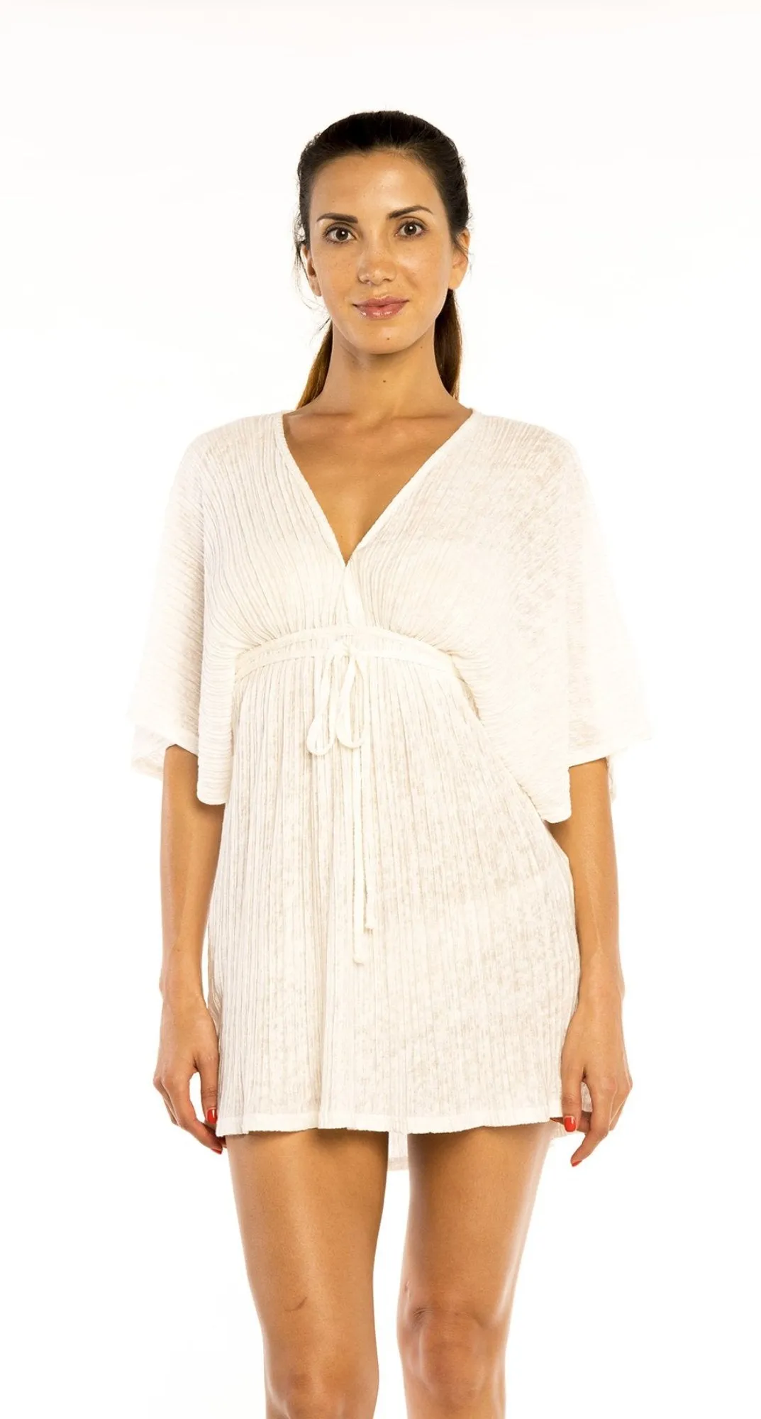 BATWING V-NECK DRESS - GOA