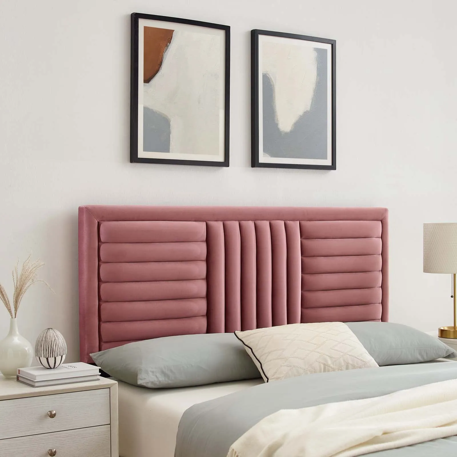 Believe Channel Tufted Performance Velvet Headboard by Modway