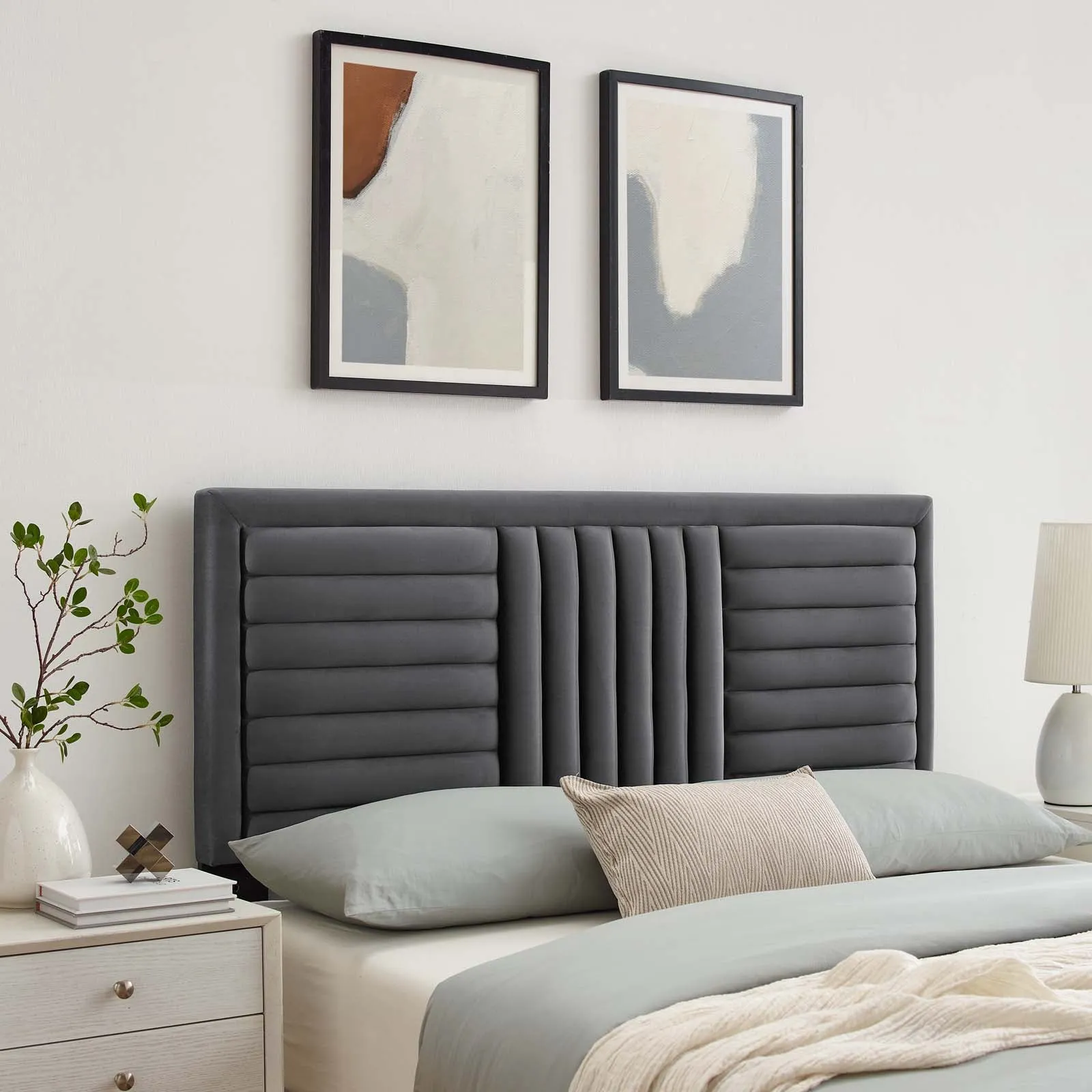 Believe Channel Tufted Performance Velvet Headboard by Modway