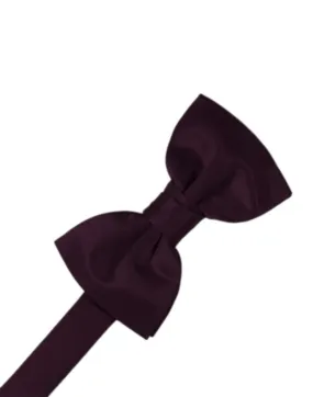 Berry Luxury Satin Bow Tie