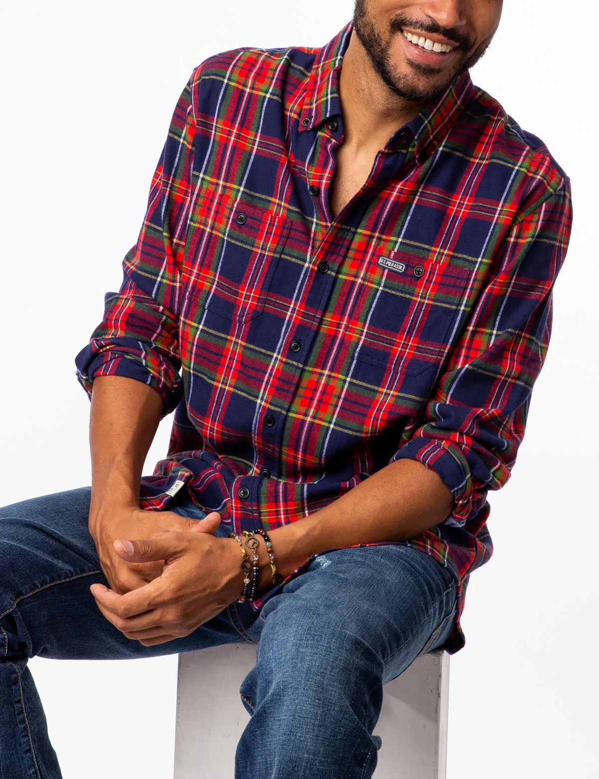 BIG PLAID TWILL SHIRT