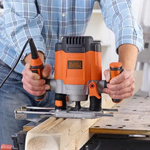 Black & Decker 1200W 6.35mm Plunge Router | KW1200EKA-GB