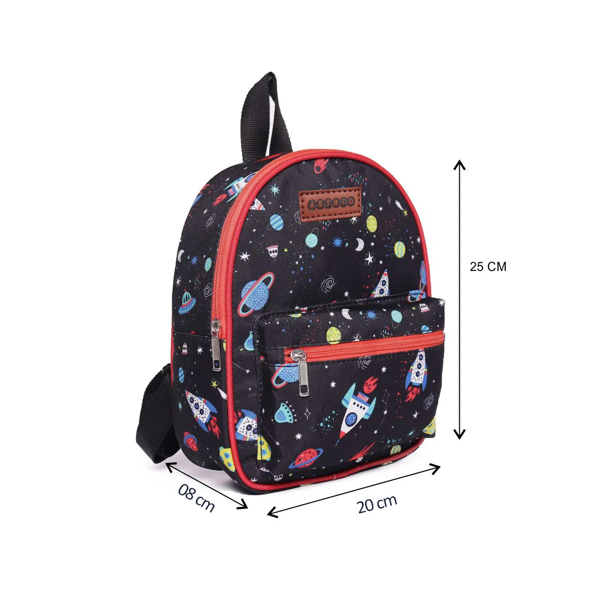 Black Space Print Backpack / Kids Backpack