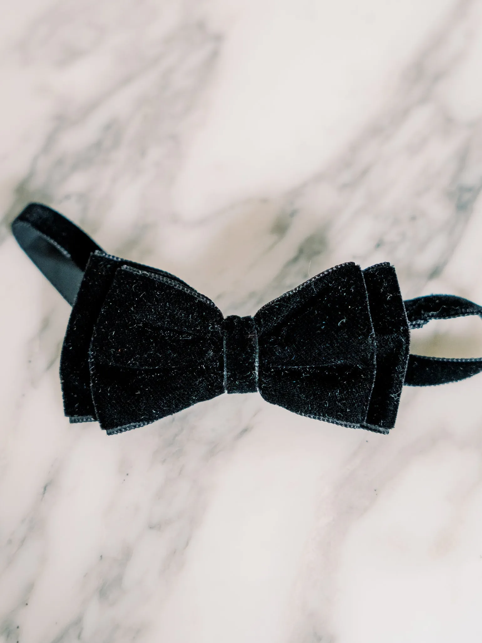 Black Velvet Boy Bow Tie