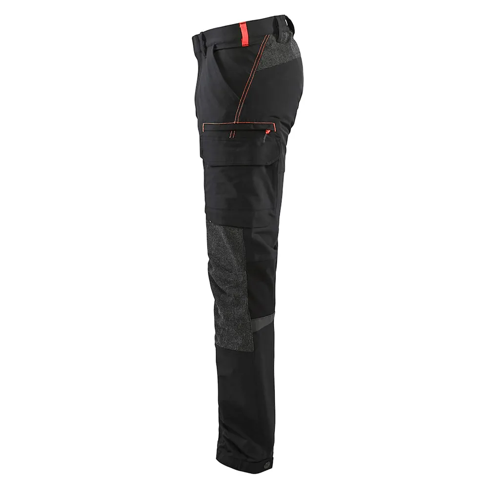 Blaklader 1422 4-Way Stretch Service Work Trousers Black / Red