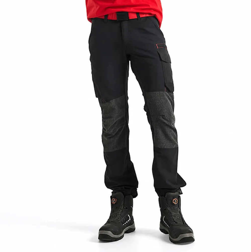 Blaklader 1422 4-Way Stretch Service Work Trousers Black / Red