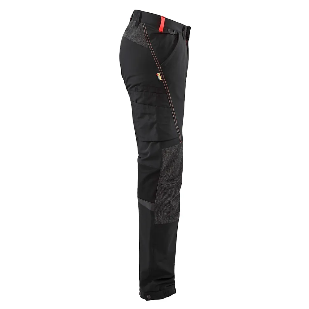 Blaklader 1422 4-Way Stretch Service Work Trousers Black / Red