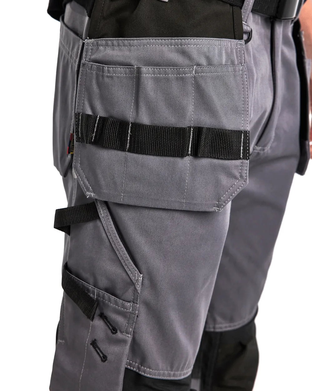 Blaklader 1555 Holster Pocket Craftsmen Work Trousers Mid Grey / Black