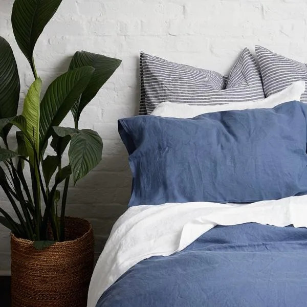 Blueberry 100% Linen Duvet Cover