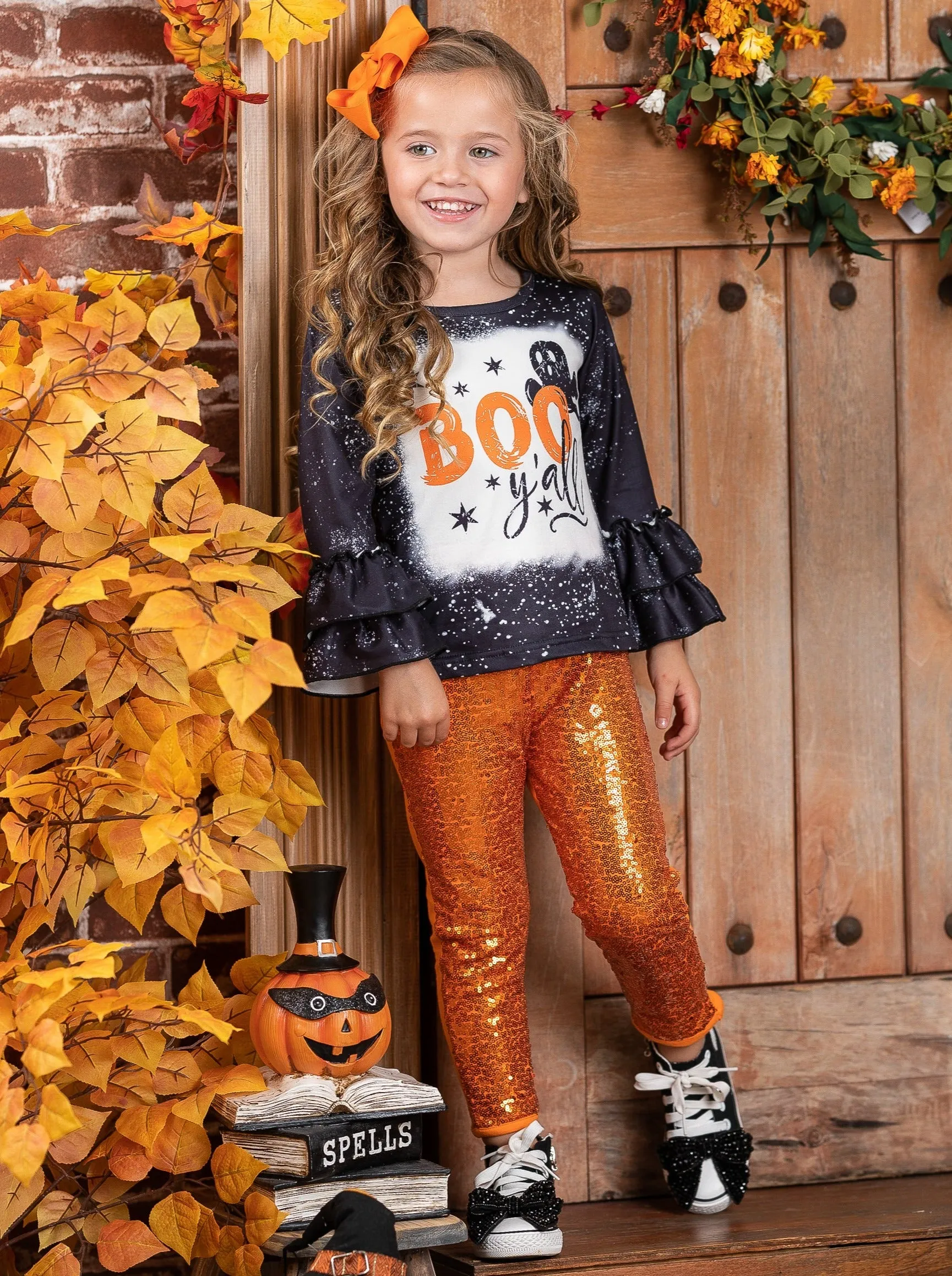 Boo Y'all Sequin Pants Set