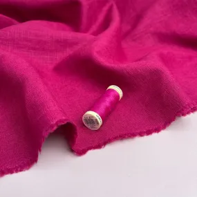 Breeze Fuchsia - Enzyme Washed Pure Linen Fabric