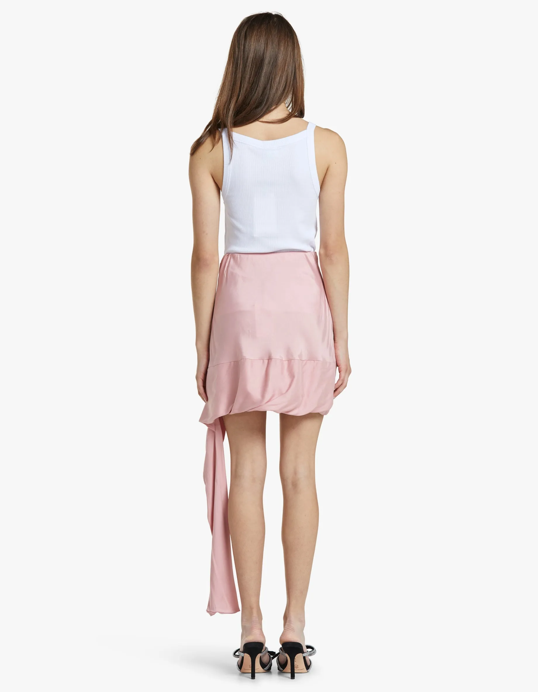 Bubble Hem Mini Skirt - Pink