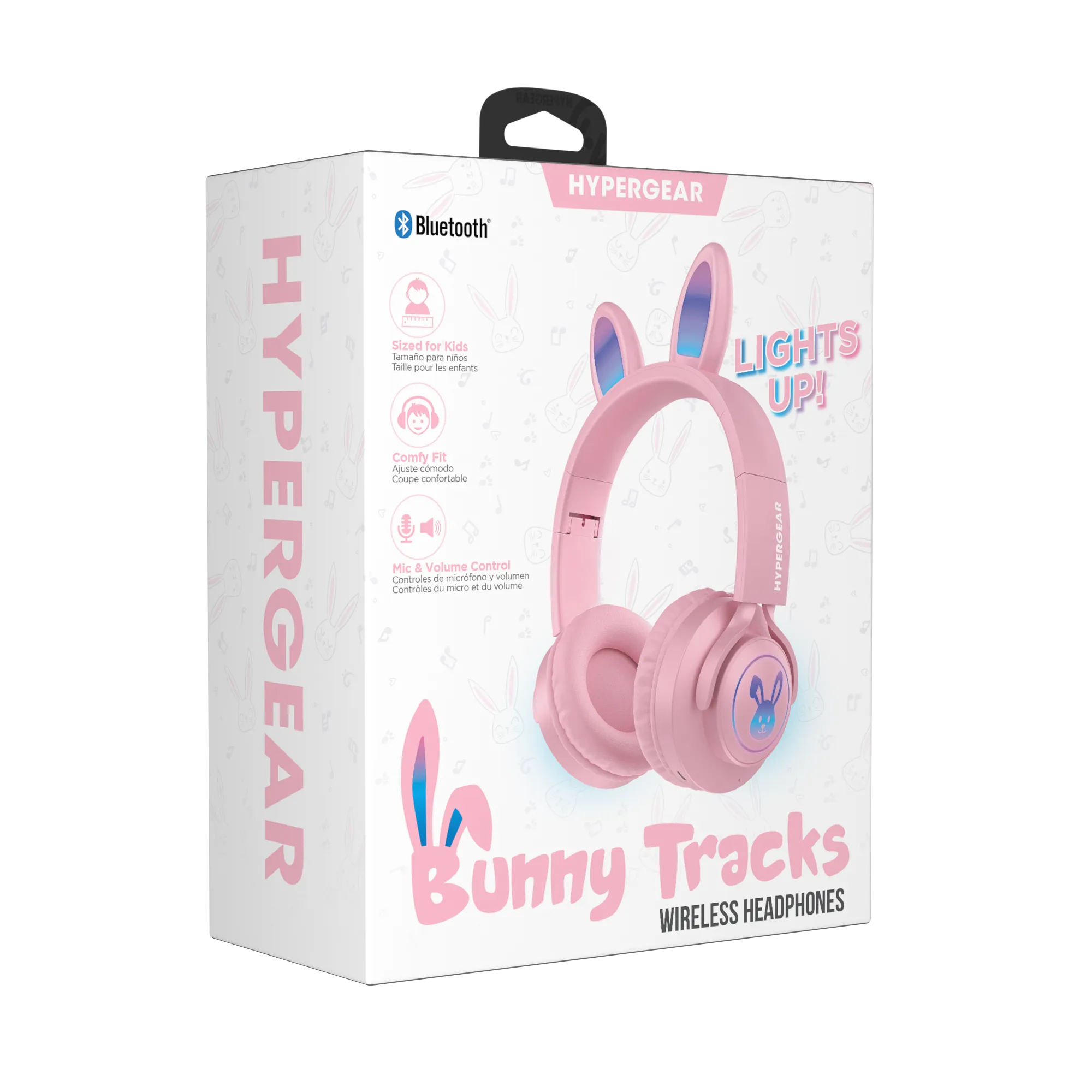 Bunny Tracks Wireless Light-Up Headphones | Pink