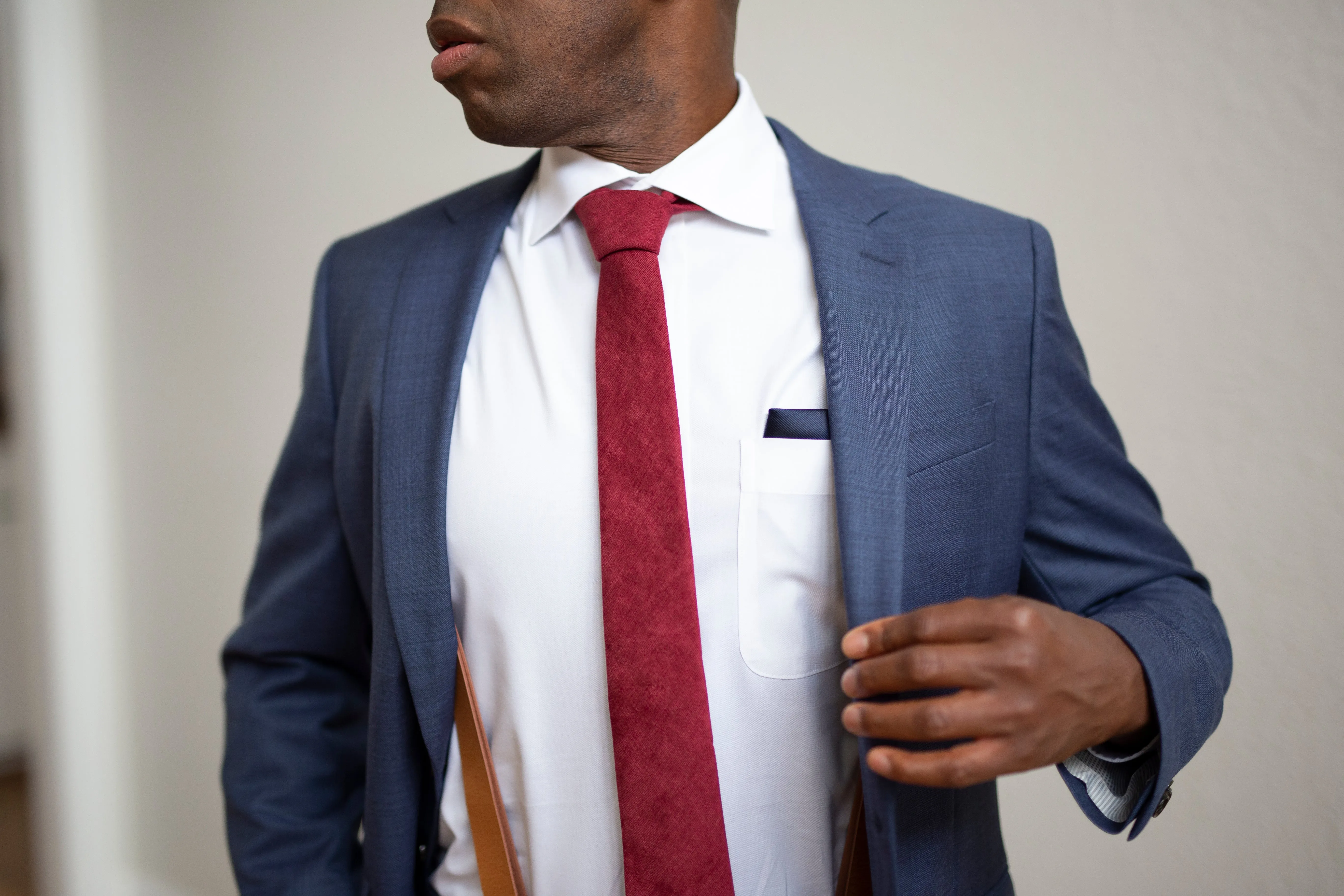 Burgundy Wine Skinny Silk Neck Tie